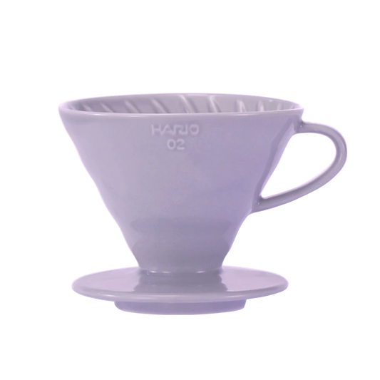 Hario V60 keramische dripper 02 paars + gratis sample
