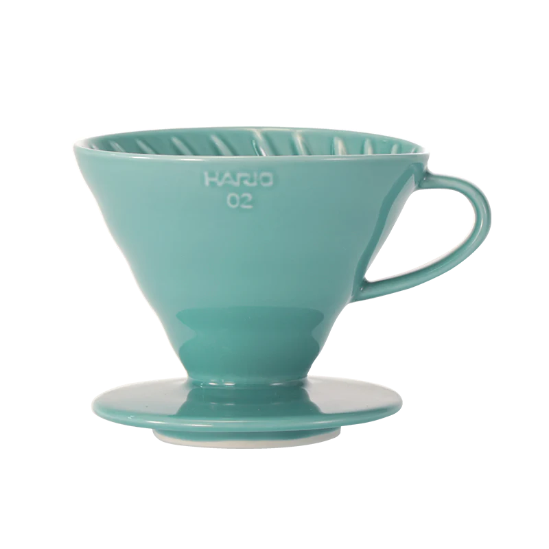Hario V60 keramische dripper 02 turquiose + gratis sample